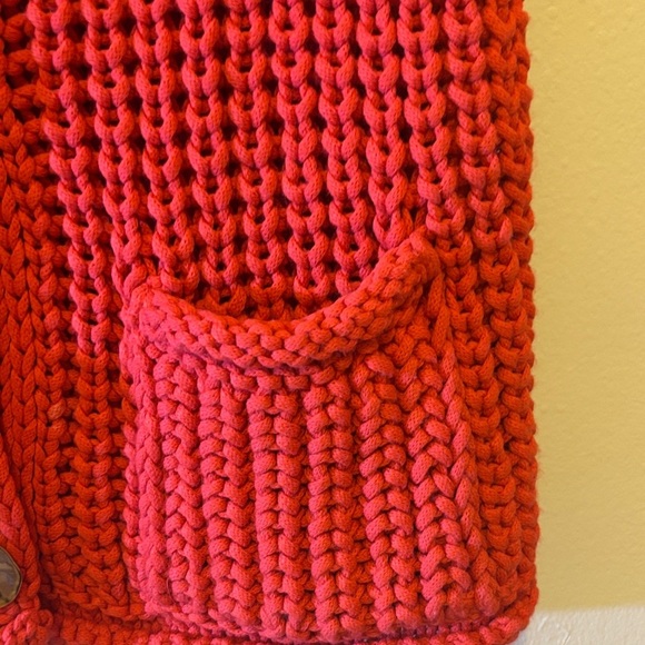 Zara Red Knit Cardigan Vest - Picture 4 of 7